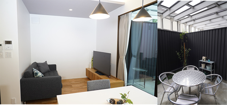 内部と外部の空間一体性と広さの「実感」