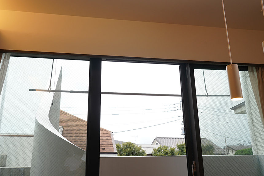 ２Fベランダ着脱式屋外物干フック