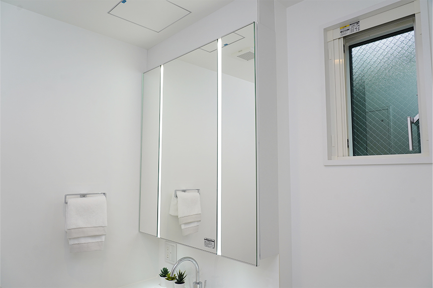 大型三面鏡&曇り止め加工